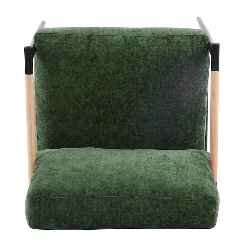 Fauteuil d'appoint rembourré moderne Varsts avec cadre en bois, émeraude par Christopher Knight Home