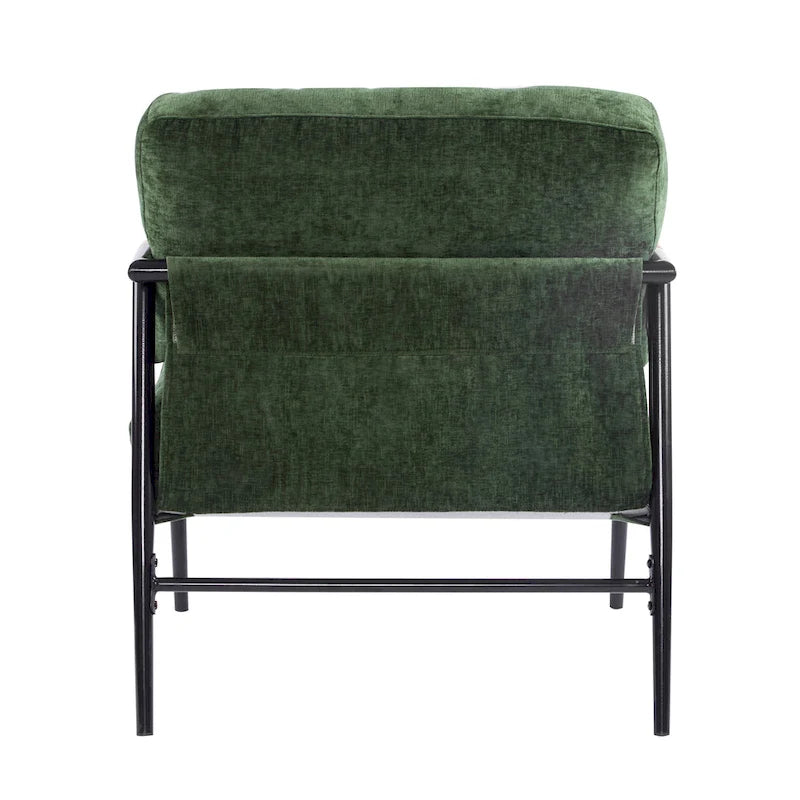 Fauteuil d'appoint rembourré moderne Varsts avec cadre en bois, émeraude par Christopher Knight Home
