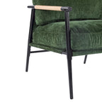 Fauteuil d'appoint rembourré moderne Varsts avec cadre en bois, émeraude par Christopher Knight Home