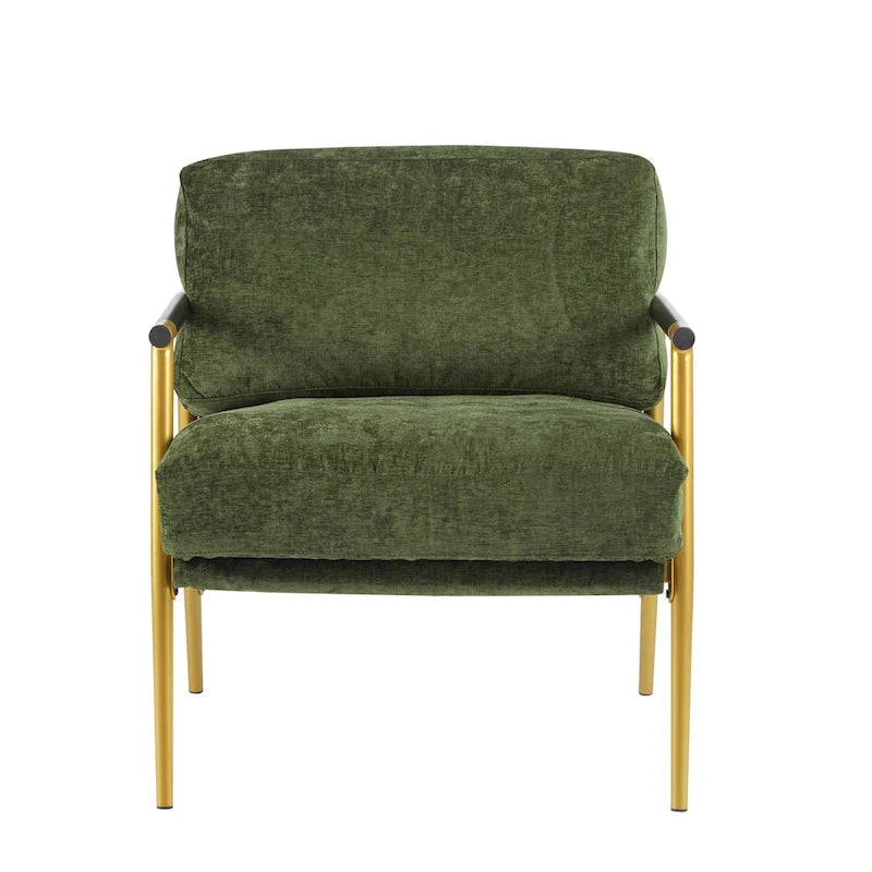 Fauteuil d'appoint rembourré moderne Varsts avec cadre en bois, émeraude par Christopher Knight Home