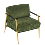 Fauteuil d'appoint rembourré moderne Varsts avec cadre en bois, émeraude par Christopher Knight Home