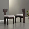 Christopher Knight Home - Chaises de salle à manger Oliver rembourrées, assises élégantes et confortables, lot de 2