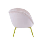 Christopher Knight Home - Fauteuil d'appoint moderne Eliana en tissu Teddy avec dossier incurvé et pieds dorés
