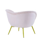 Christopher Knight Home - Fauteuil d'appoint moderne Eliana en tissu Teddy avec dossier incurvé et pieds dorés