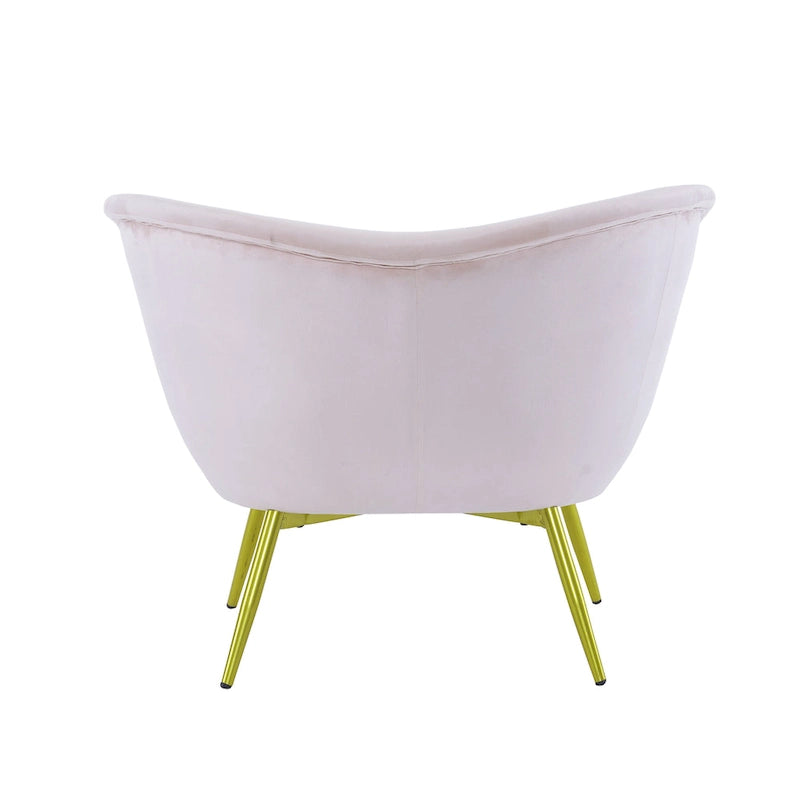Christopher Knight Home - Fauteuil d'appoint moderne Eliana en tissu Teddy avec dossier incurvé et pieds dorés