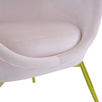 Christopher Knight Home - Fauteuil d'appoint moderne Eliana en tissu Teddy avec dossier incurvé et pieds dorés