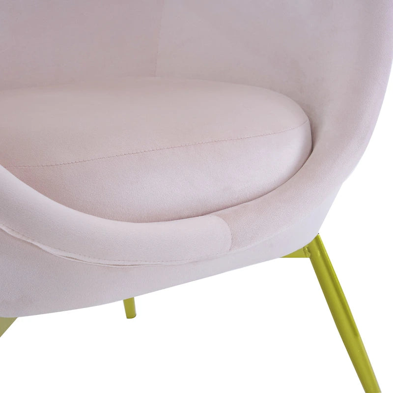 Christopher Knight Home - Fauteuil d'appoint moderne Eliana en tissu Teddy avec dossier incurvé et pieds dorés