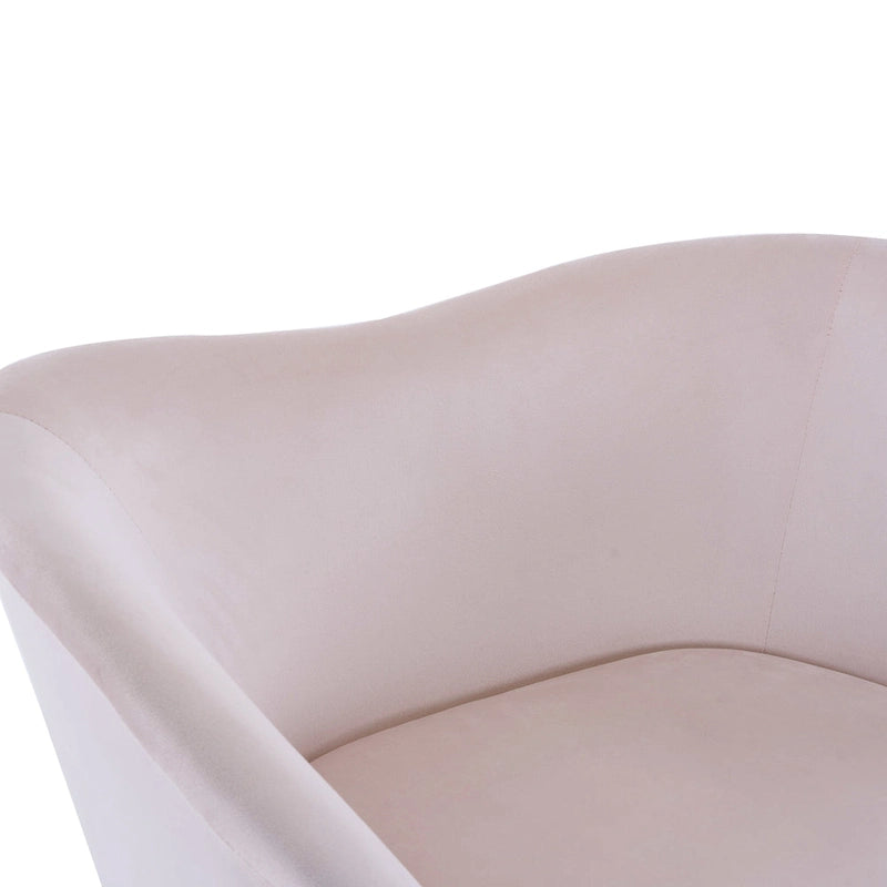 Christopher Knight Home - Fauteuil d'appoint moderne Eliana en tissu Teddy avec dossier incurvé et pieds dorés