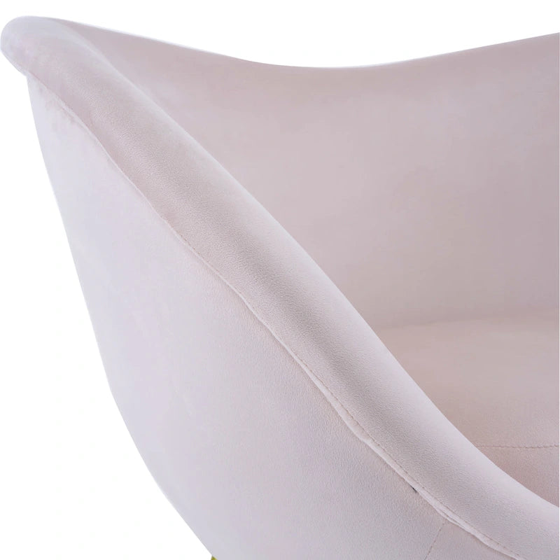 Christopher Knight Home - Fauteuil d'appoint moderne Eliana en tissu Teddy avec dossier incurvé et pieds dorés