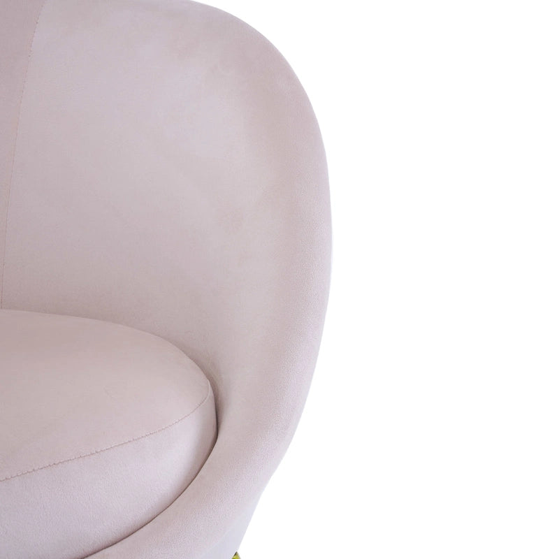 Christopher Knight Home - Fauteuil d'appoint moderne Eliana en tissu Teddy avec dossier incurvé et pieds dorés