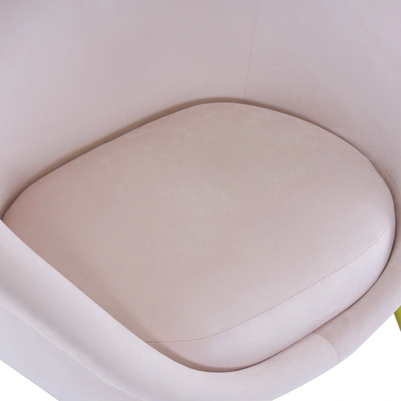 Christopher Knight Home - Fauteuil d'appoint moderne Eliana en tissu Teddy avec dossier incurvé et pieds dorés