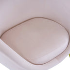 Christopher Knight Home - Fauteuil d'appoint moderne Eliana en tissu Teddy avec dossier incurvé et pieds dorés