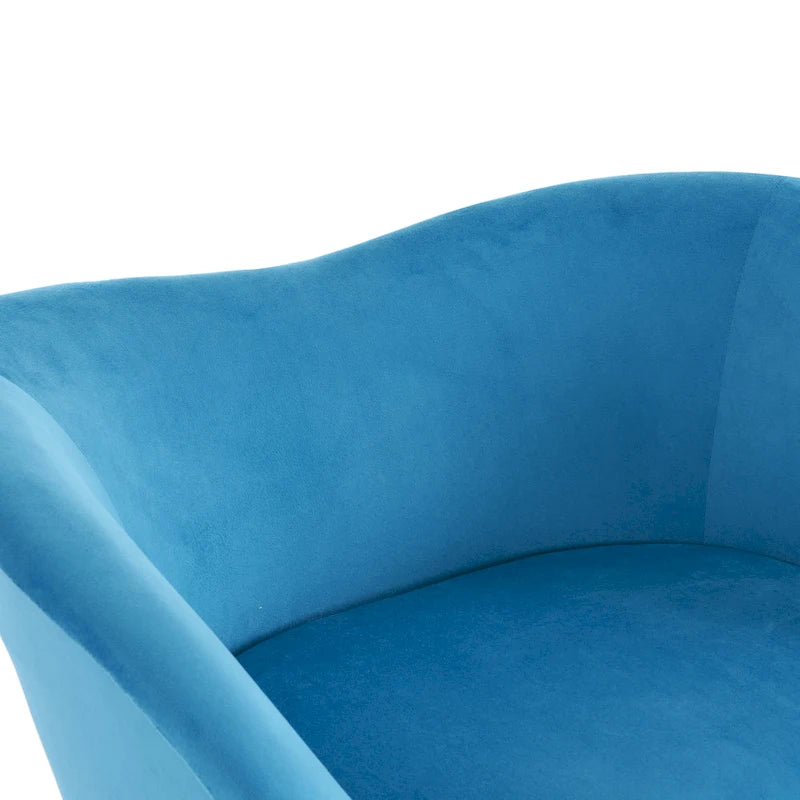 Christopher Knight Home - Fauteuil d'appoint moderne Eliana en tissu Teddy avec dossier incurvé et pieds dorés
