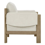 Fauteuil d'appoint Carol Mid Century Modern rembourré avec pieds en bois