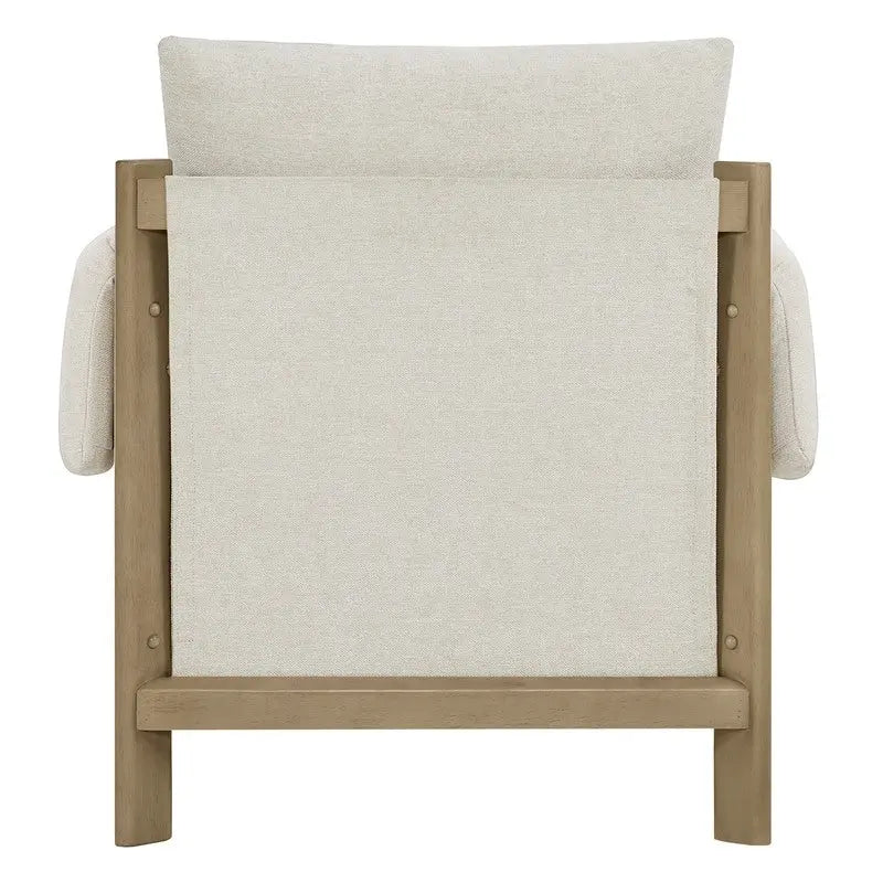 Fauteuil d'appoint Carol Mid Century Modern rembourré avec pieds en bois
