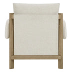 Fauteuil d'appoint Carol Mid Century Modern rembourré avec pieds en bois