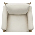 Fauteuil d'appoint Carol Mid Century Modern rembourré avec pieds en bois