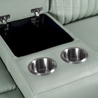 Ensemble de canapés inclinables électriques zéro gravité en cuir 3 pièces avec appuie-tête et support lombaire électriques, ports USB et USB-C
