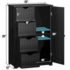Costway Meuble bas de salle de bain en bois à 4 tiroirs 2