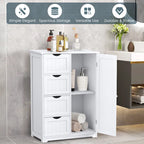 Costway Meuble bas de salle de bain en bois à 4 tiroirs 2