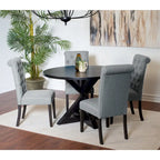 Ensemble Table et Chaises de Salle à Manger pour Petit Appartement, Ensemble Table et Chaises de Salle à Manger Rondes avec Table Piédestal en Croix pour Cuisine