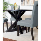 Ensemble Table et Chaises de Salle à Manger pour Petit Appartement, Ensemble Table et Chaises de Salle à Manger Rondes avec Table Piédestal en Croix pour Cuisine