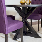 Ensemble Table et Chaises de Salle à Manger pour Petit Appartement, Ensemble Table et Chaises de Salle à Manger Rondes avec Table Piédestal en Croix pour Cuisine