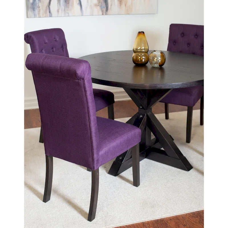 Ensemble Table et Chaises de Salle à Manger pour Petit Appartement, Ensemble Table et Chaises de Salle à Manger Rondes avec Table Piédestal en Croix pour Cuisine