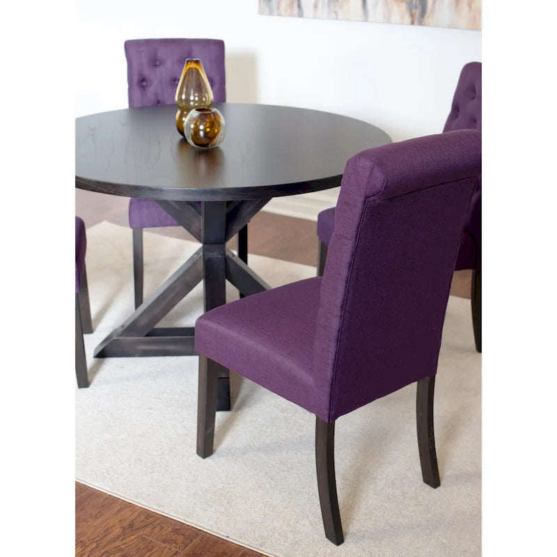 Ensemble Table et Chaises de Salle à Manger pour Petit Appartement, Ensemble Table et Chaises de Salle à Manger Rondes avec Table Piédestal en Croix pour Cuisine