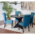 Ensemble Table et Chaises de Salle à Manger pour Petit Appartement, Ensemble Table et Chaises de Salle à Manger Rondes avec Table Piédestal en Croix pour Cuisine