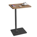Table d'appoint en C marron rustique et noir, 1 personne, 39,9 cm (P) x 30 cm (L) x 60 cm (H)