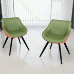 Lot de 2 chaises de salle à manger avec pieds en métal