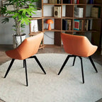 Lot de 2 chaises de salle à manger avec pieds en métal