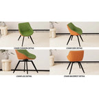 Lot de 2 chaises de salle à manger avec pieds en métal