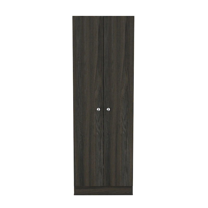 HomeRoots 71 Armoire ou placard de rangement en bois brun foncé - 23,6' X '70,8' X '11,8
