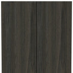 HomeRoots 71 Armoire ou placard de rangement en bois brun foncé - 23,6' X '70,8' X '11,8