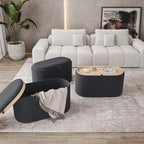 Pouf réversible polyvalent avec rangement spacieux pour un intérieur stylé