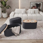 Pouf réversible polyvalent avec rangement spacieux pour un intérieur stylé