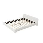 Cadre de lit rembourré grand format Lit plateforme moderne avec tête de lit capitonnée pour chambre d'amis, aucun sommier tapissier requis