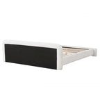 Cadre de lit rembourré grand format Lit plateforme moderne avec tête de lit capitonnée pour chambre d'amis, aucun sommier tapissier requis