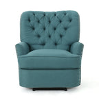 Fauteuil inclinable électrique Roomfitters avec accents cuivrés et revêtement doux, fauteuil de salon confortable, sarcelle