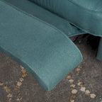 Fauteuil inclinable électrique Roomfitters avec accents cuivrés et revêtement doux, fauteuil de salon confortable, sarcelle
