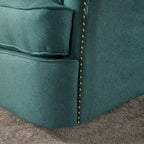 Fauteuil inclinable électrique Roomfitters avec accents cuivrés et revêtement doux, fauteuil de salon confortable, sarcelle