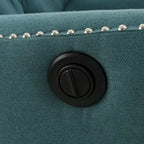 Fauteuil inclinable électrique Roomfitters avec accents cuivrés et revêtement doux, fauteuil de salon confortable, sarcelle