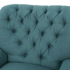 Fauteuil inclinable électrique Roomfitters avec accents cuivrés et revêtement doux, fauteuil de salon confortable, sarcelle