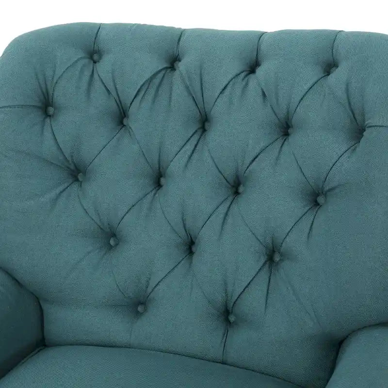 Fauteuil inclinable électrique Roomfitters avec accents cuivrés et revêtement doux, fauteuil de salon confortable, sarcelle
