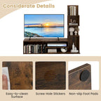 Meuble TV Costway Cube pour téléviseurs jusqu'à 50 pouces, Table Console Multimédia avec - Voir détails