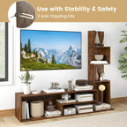 Meuble TV Costway Cube pour téléviseurs jusqu'à 50 pouces, Table Console Multimédia avec - Voir détails
