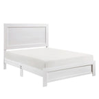 Ensemble de chambre trois pièces grand format Ko, détails en panneaux, poignées en métal noir, blanc