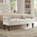 Banquette de lit longue en velours pour chambre à coucher, banquette de fenêtre capitonnée avec boutons touffus, banquette d'entrée, banquette traversin pour salon